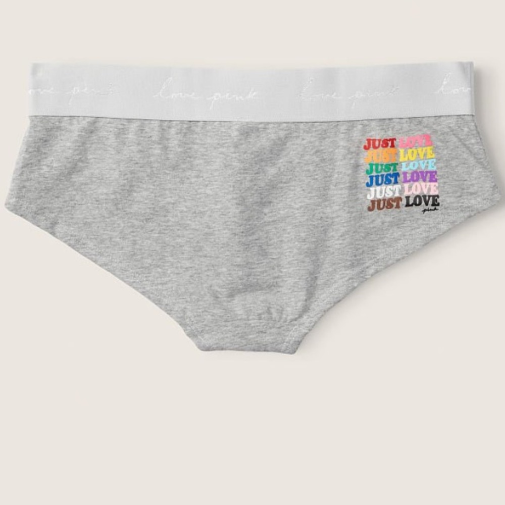 Victoria’s Secret‎ Pink Heather Charcoal With Pride Graphic Hipster Panty